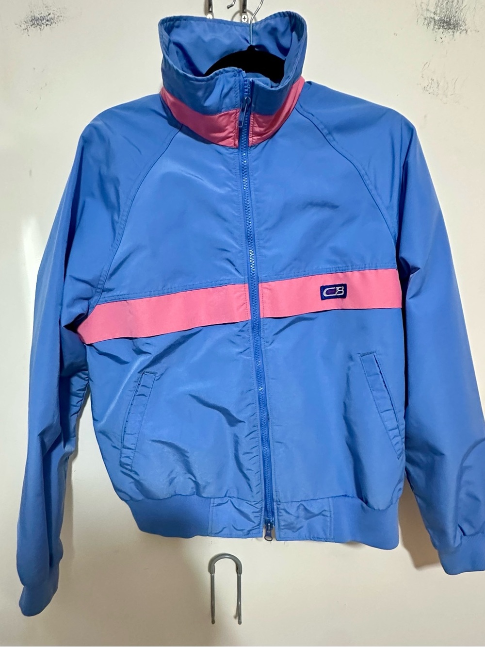 Vintage 1984 CB Sports Spring Ski Jacket Blue and Pink Classic Cut. M/L fits M.